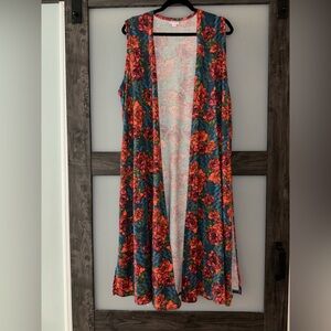 Lularoe Joy NWOT Floral Sleeveless Kimono Vest